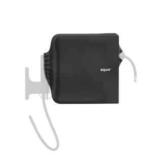 Aquor Retractable Hose Reel Cover in Jet Black