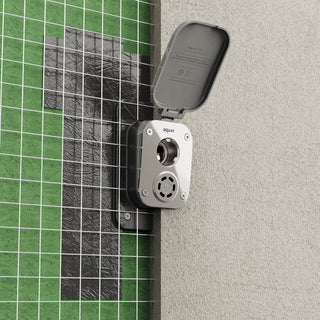 Aquor No-Show Mounting Box V2+ installed on Stucco