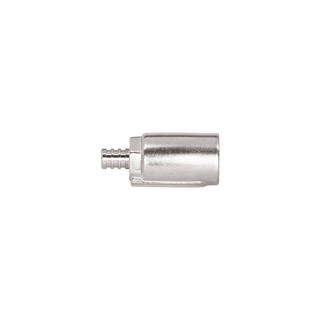 A product shot of the half inch straight PEX crimp inlet.