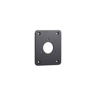 A product shot of the black stainless steel mounting plate for the house hydrant v1+.