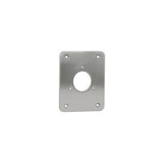 A product shot of the stainless steel mounting plate for the house hydrant v1+.