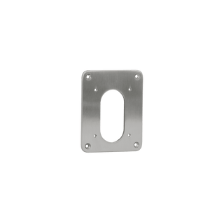 A product shot of the stainless steel mounting plate for the house hydrant v2+.