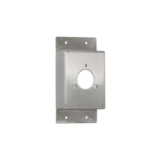 A product shot of the stainless steel 1.5" mounting box for the house hydrant v1+.