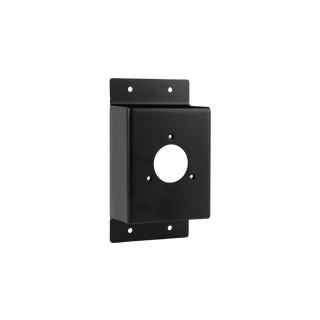 A product shot of the matte black 3" mounting box for the house hydrant v1+.