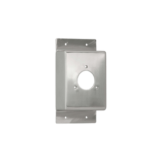 A product shot of the stainless steel 3" mounting box for the house hydrant v1+.