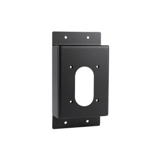 A product shot of the matte black 1.5" mounting box for the house hydrant v2+.