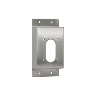 A product shot of the stainless steel 1.5" mounting box for the house hydrant v2+.