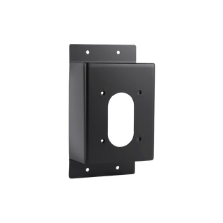 A product shot of the matte black 3" mounting box for the house hydrant v2+.