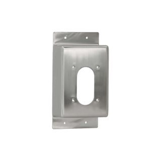 A product shot of the stainless steel 3" mounting box for the house hydrant v2+