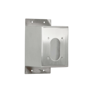 A product shot of the stainless steel 5.5" mounting box for the house hydrant v2+