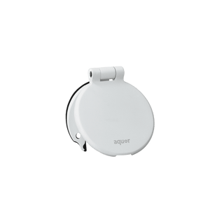 A product shot of the matte white house hydrant v1+ debris cover.