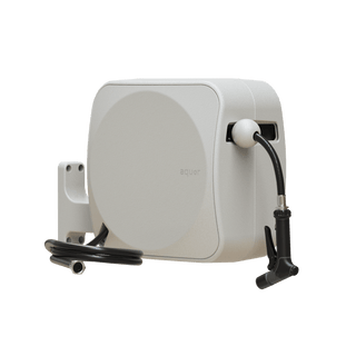 Aquor Retractable Hose Reel Stone with Utility Spray Nozzle