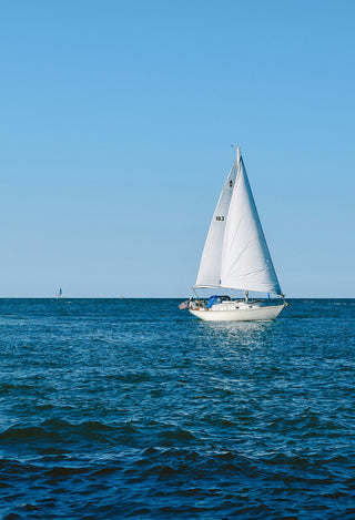 A sailboat on the sea