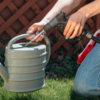 Retractable Hose Reel with Utility Spray Nozzle and Reel Cover Bundle