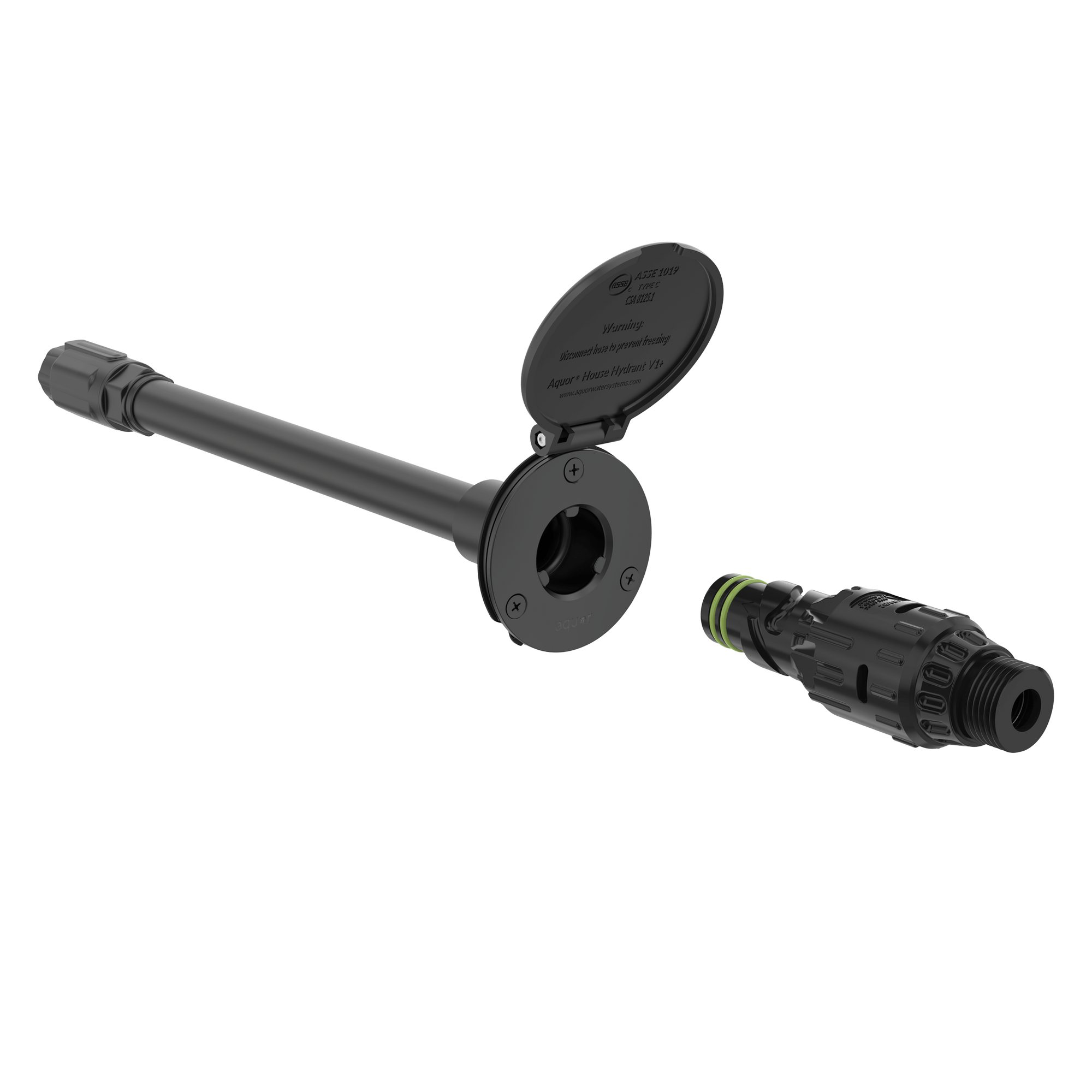 Matte Black Stainless House Hydrant V1+ | Aquor Water Systems