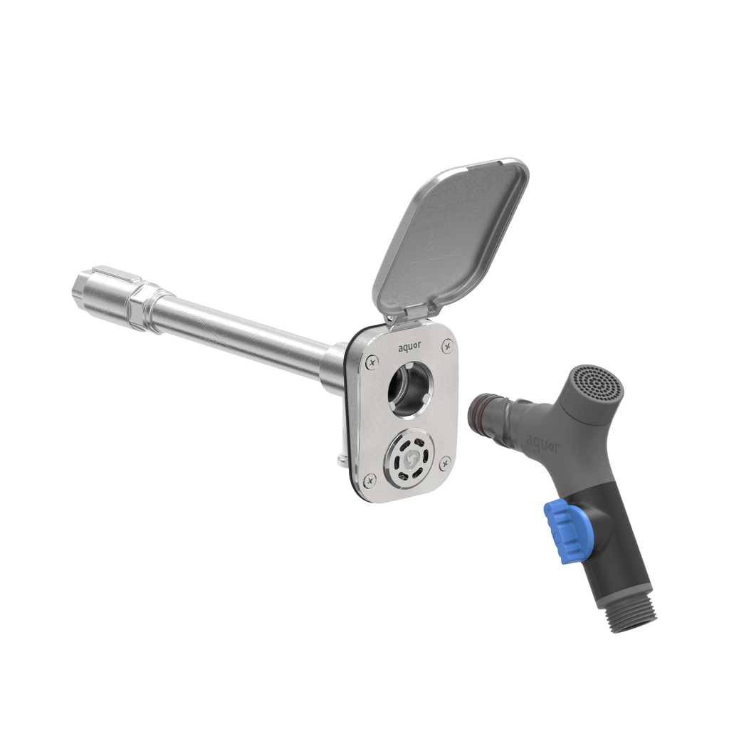 Brushed Stainless House Hydrant V2+ | Aquor Water Systems