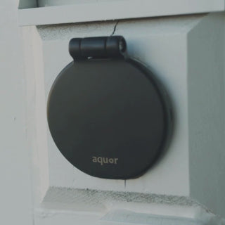 A product shot of the matte black v1+ debris cover installed.